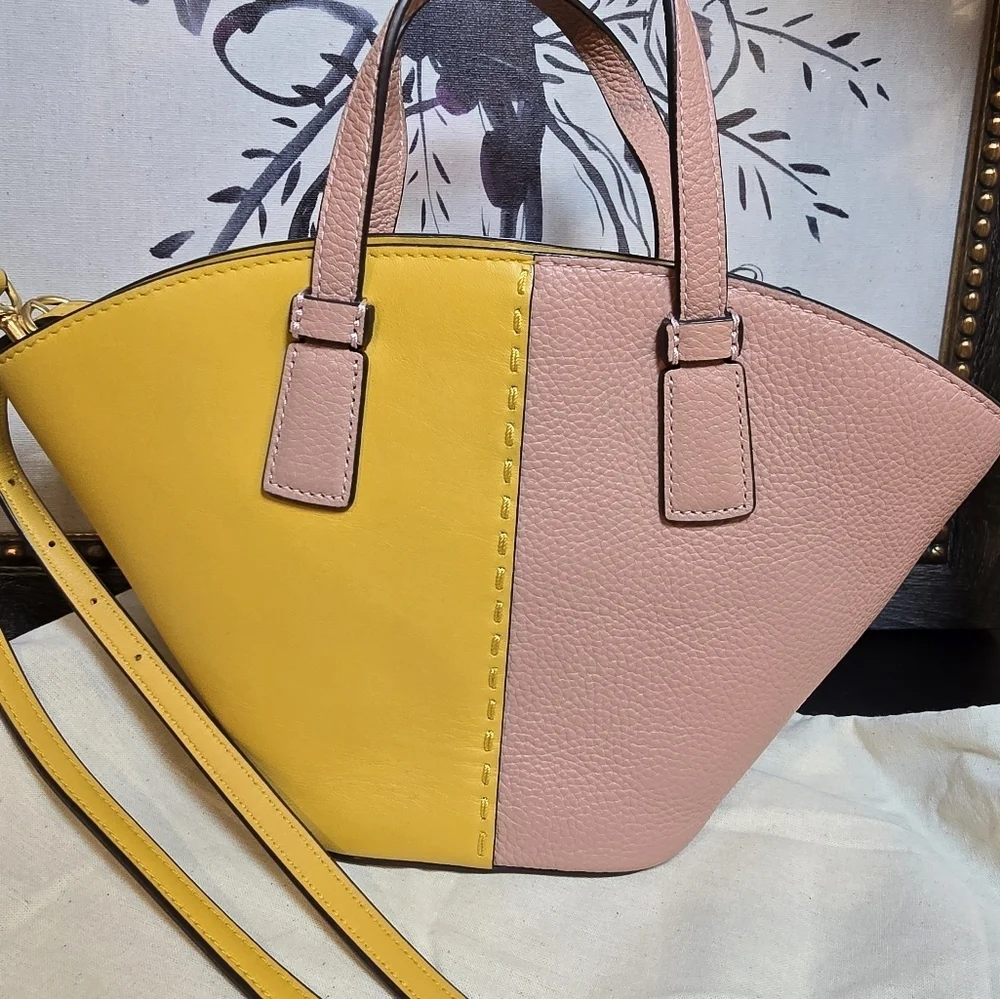 Tory Burch Mcgraw color block mini tote crossbody bag